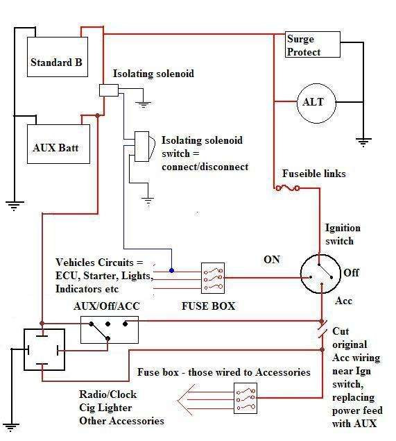 wiring diagram for redarc battery isolator