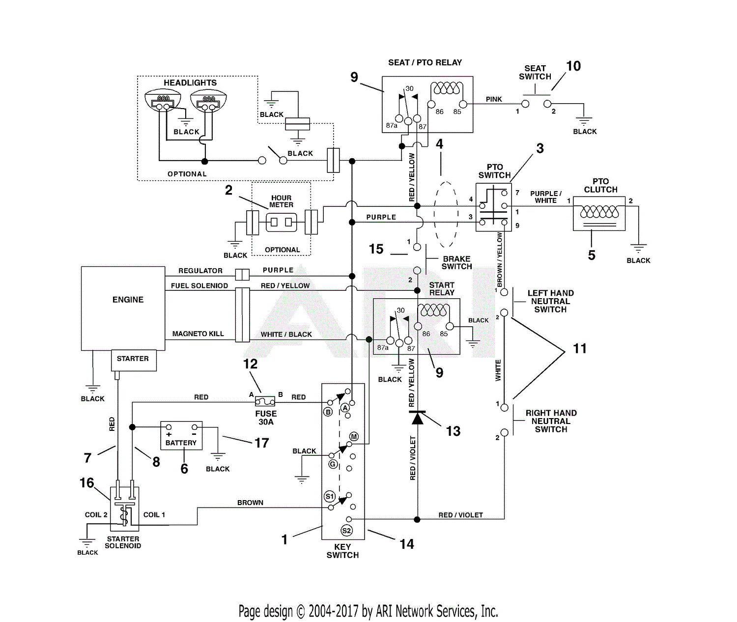 wiring diagram for saber model 1742
