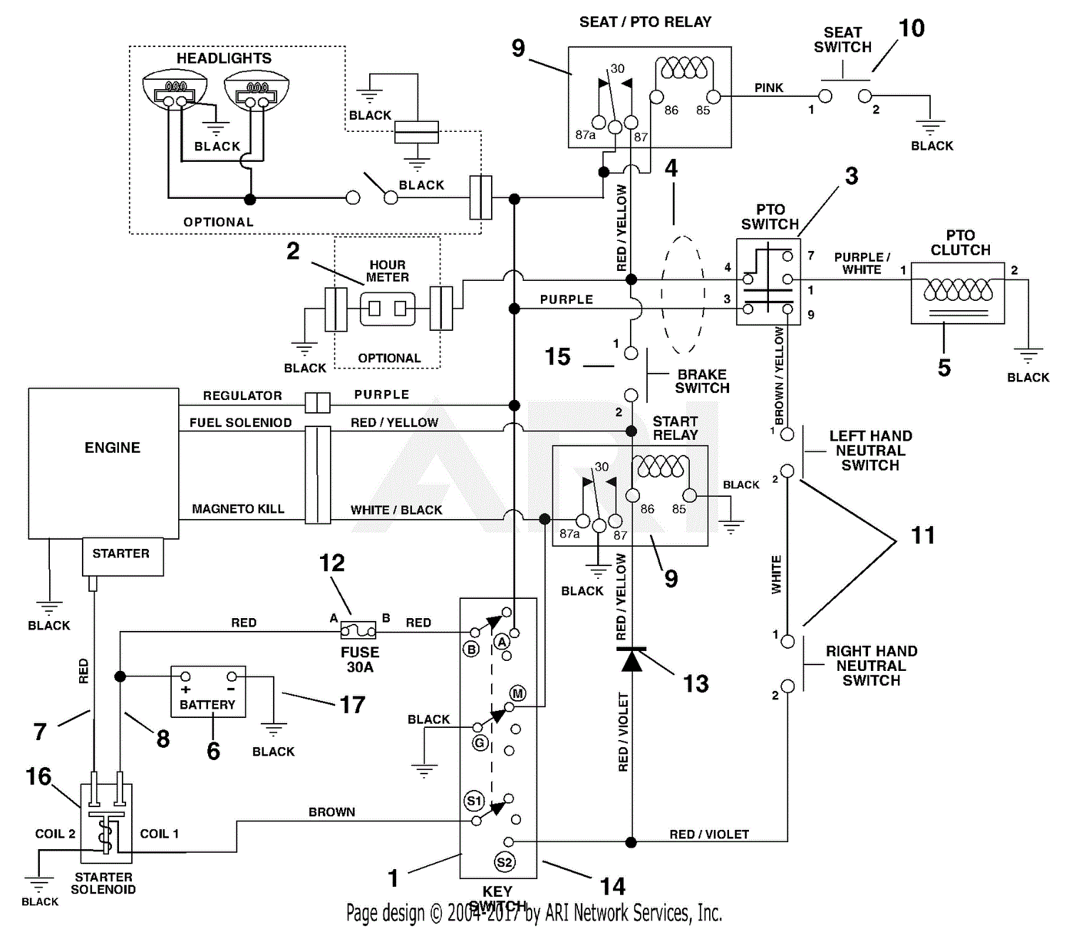 wiring diagram for saber model 1742