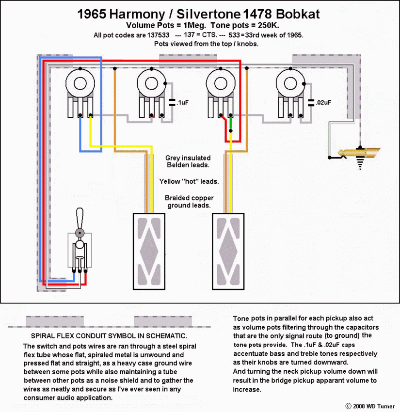 wiring diagram for silvertone fastback