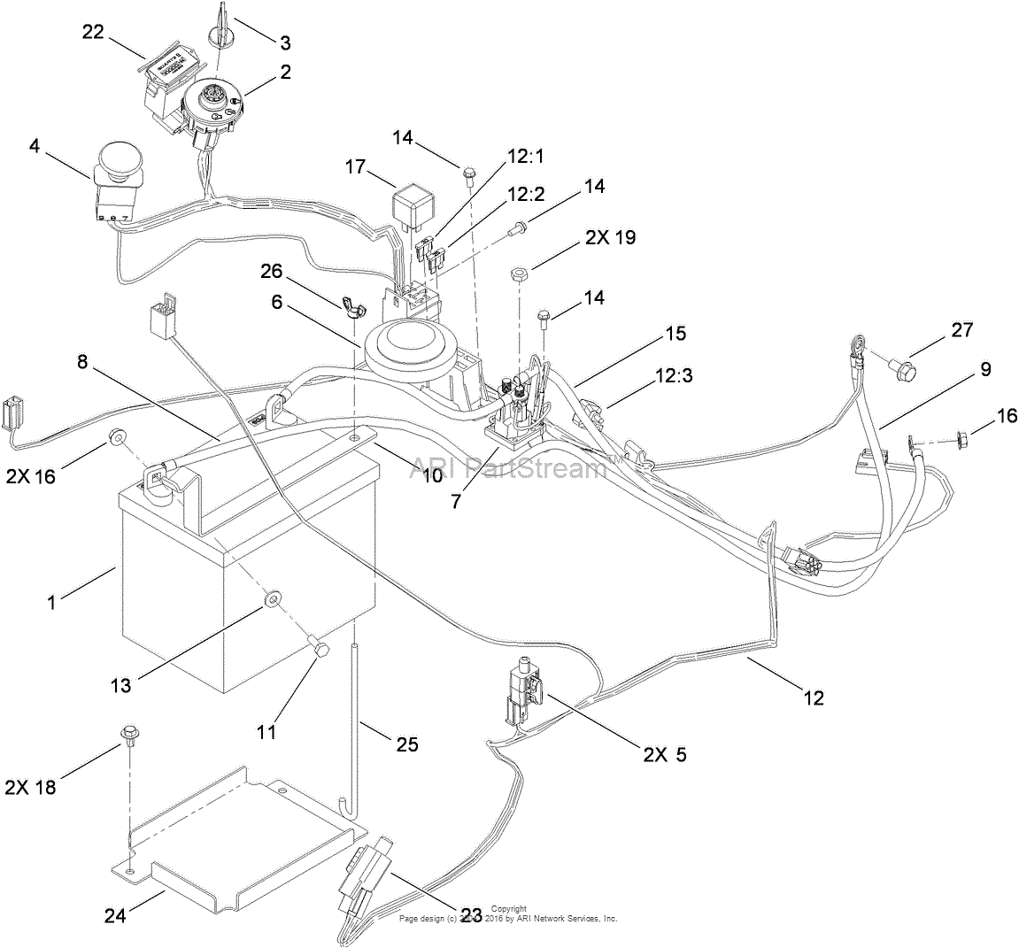 wiring diagram for titan zx6050 lawn mower model 74824