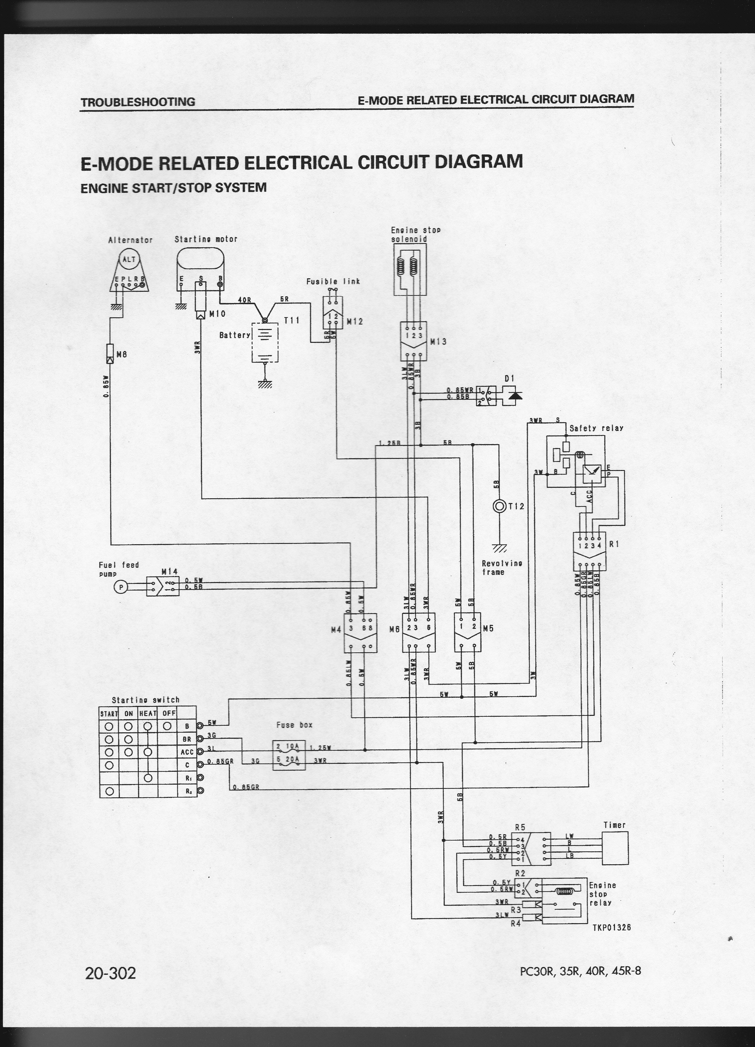 wiring diagram for trackhoe 150 kamotsa