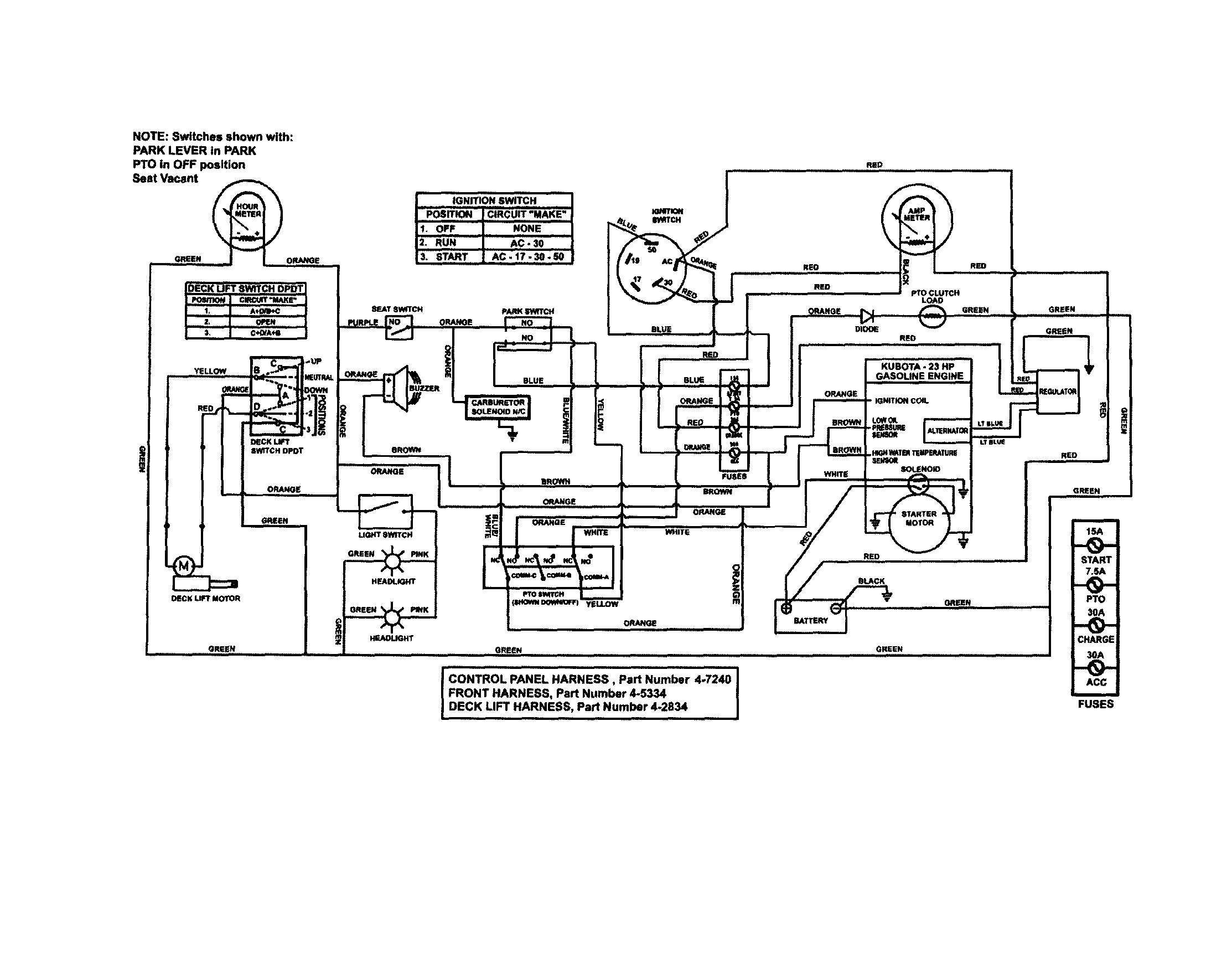 wiring diagram for troy bilt zero turn