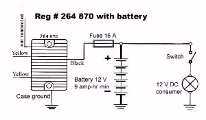 wiring diagram for tympanium voltage regulator-rectifier 332-104/a
