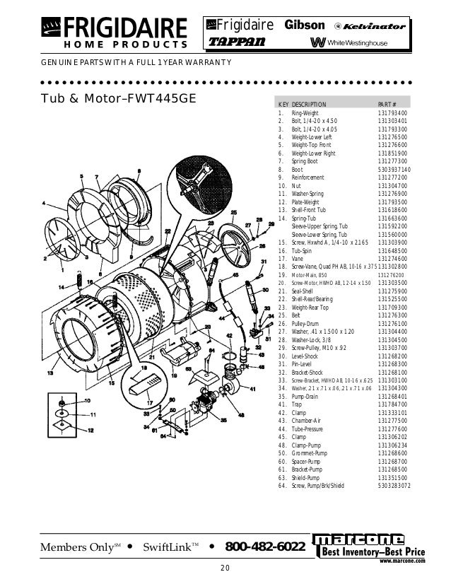 wiring diagram frigidaire fwt445ge front load washer