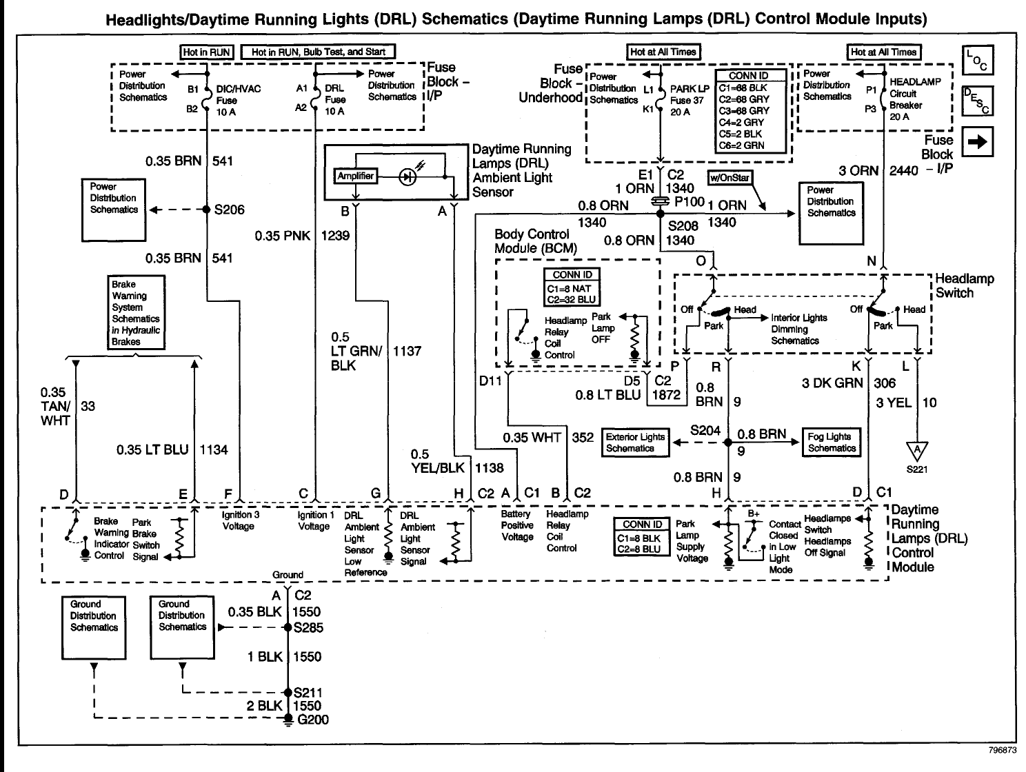 wiring diagram headlight 2007 pontiac torrent