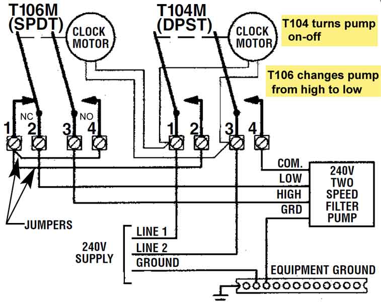 wiring diagram intermatic t 104 106 timer