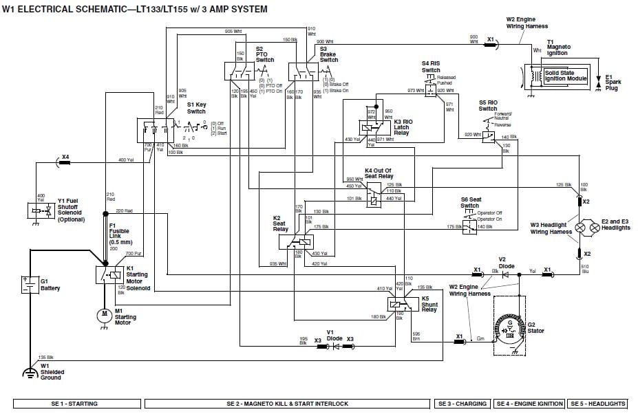 Wiring Diagram John Deere Lt155 15 Amp