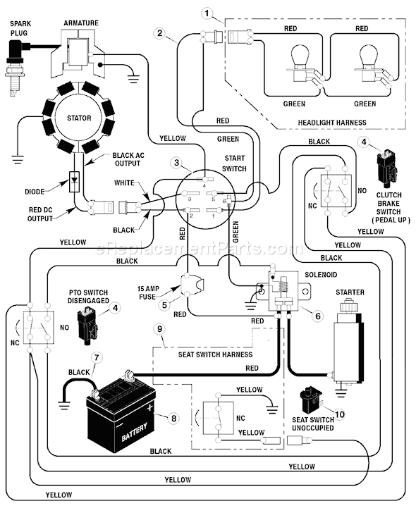 wiring diagram john deere lt155 15amp