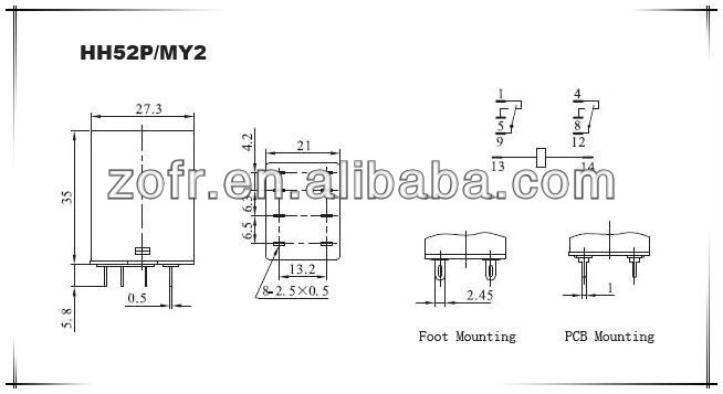 wiring diagram my2-nj relay