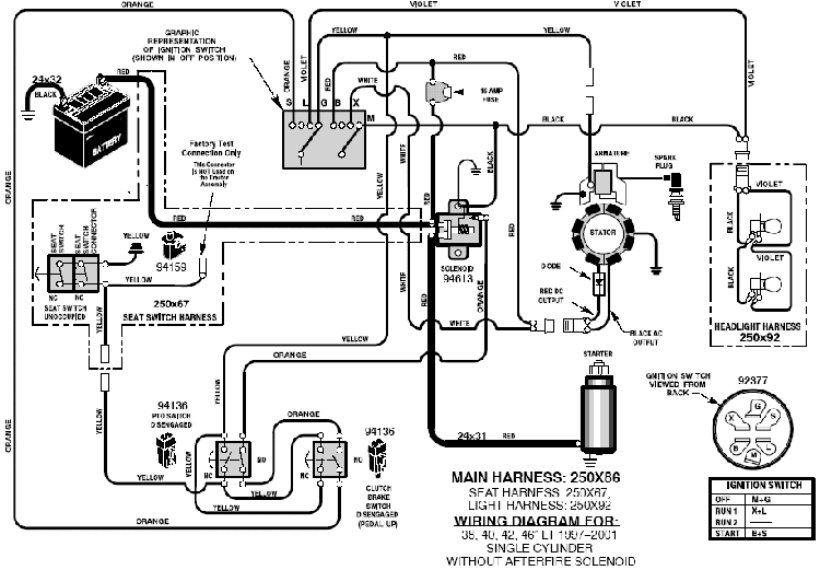 wiring diagram on an old murry riding mower from selnoid