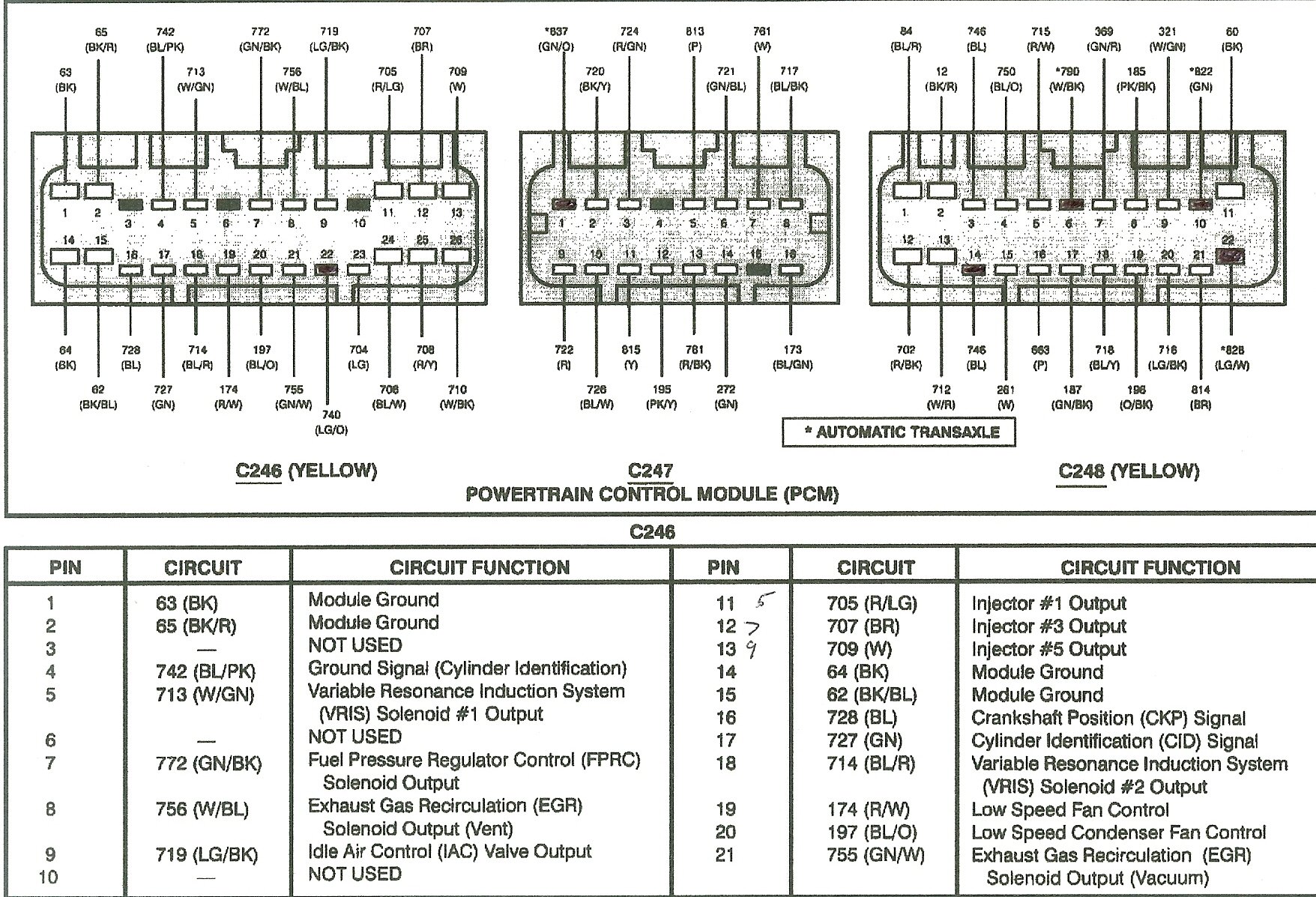 Wiring Diagram Pcm 252a Ford 6.0