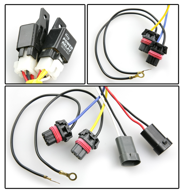 wiring diagram square halogen headlight