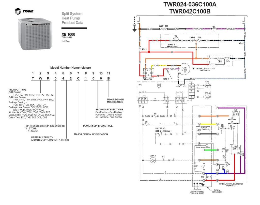 Wiring Diagram Trane Xb 1000