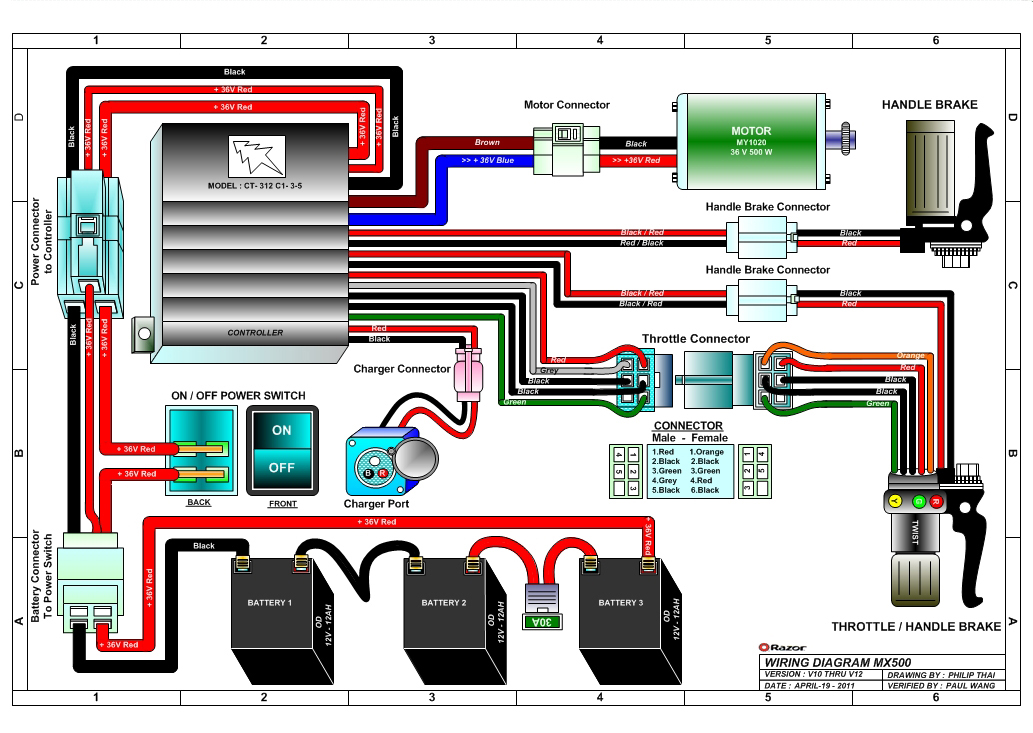 wiring diagram travel scooter mm336