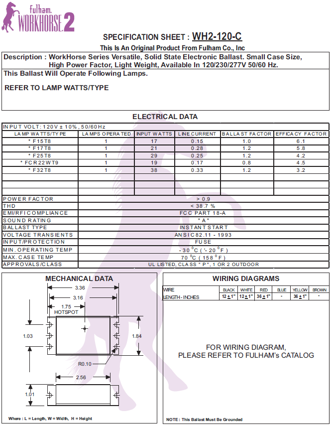 workhorse 2 ballast wiring diagram