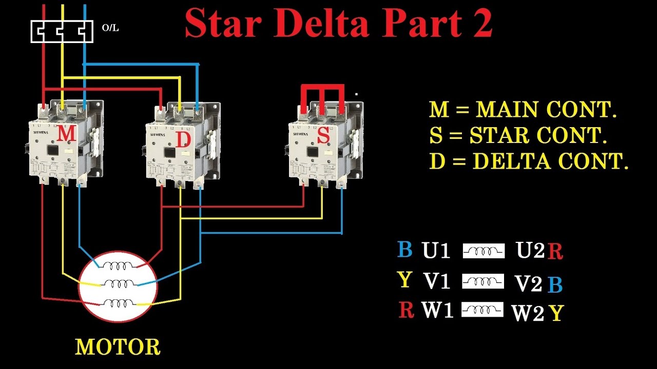 wye delta motor wiring diagram