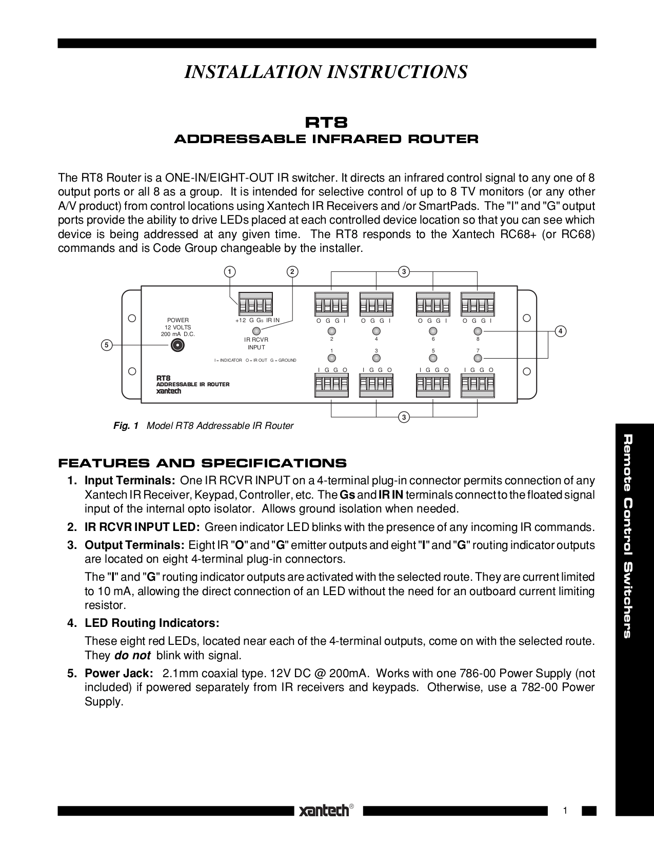 xantech ir receiver wiring diagram