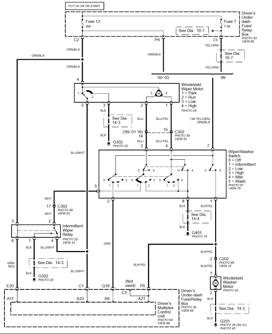 xj intermittent wiper wiring diagram