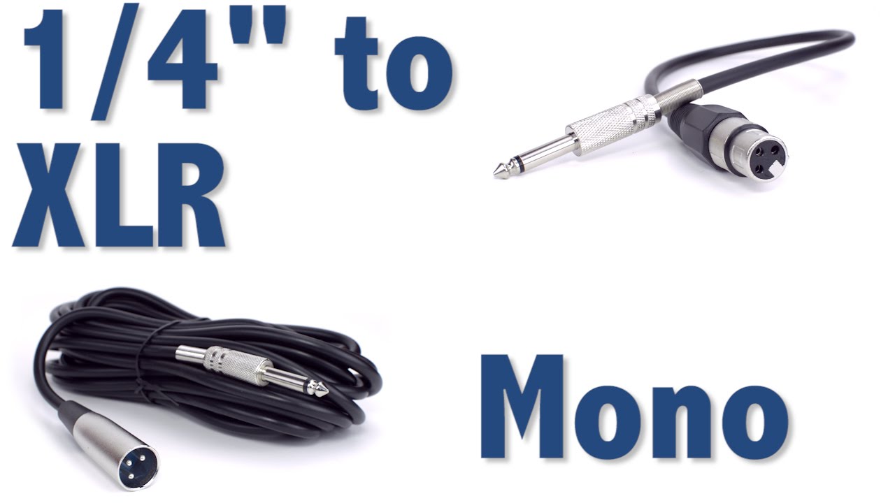 Xlr To 1/4 Inch Mono Wiring Diagram