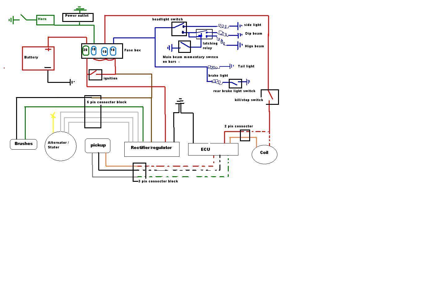 xs850 wiring diagram