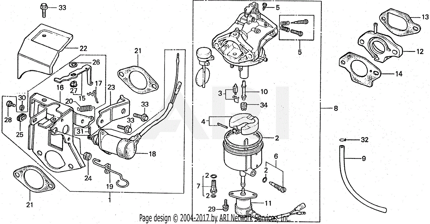 xt225 carburetor diagram