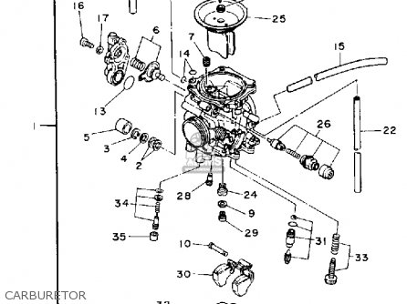 xt225 carburetor diagram