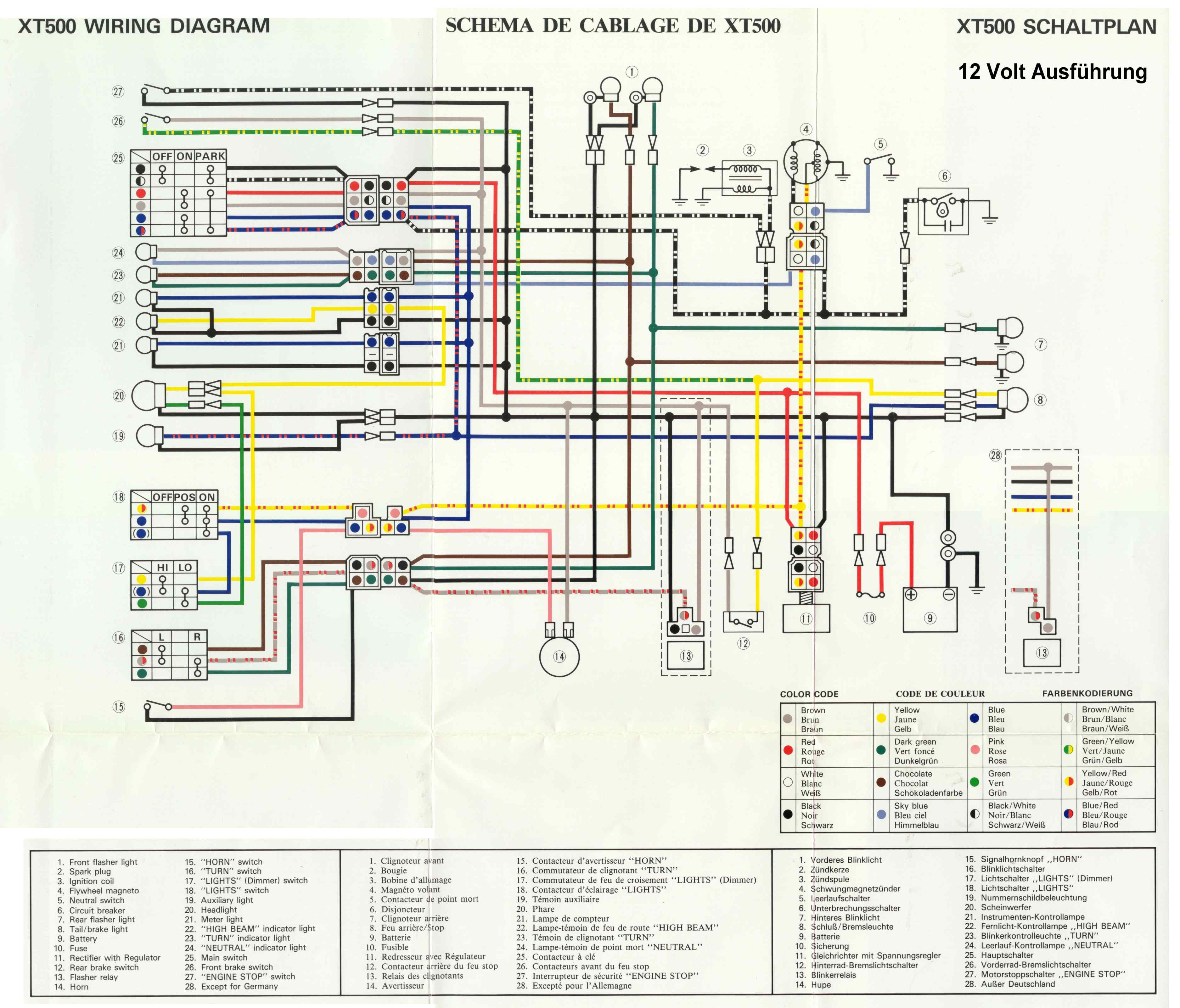 82 Yamaha Xt 200 Wiring Ss