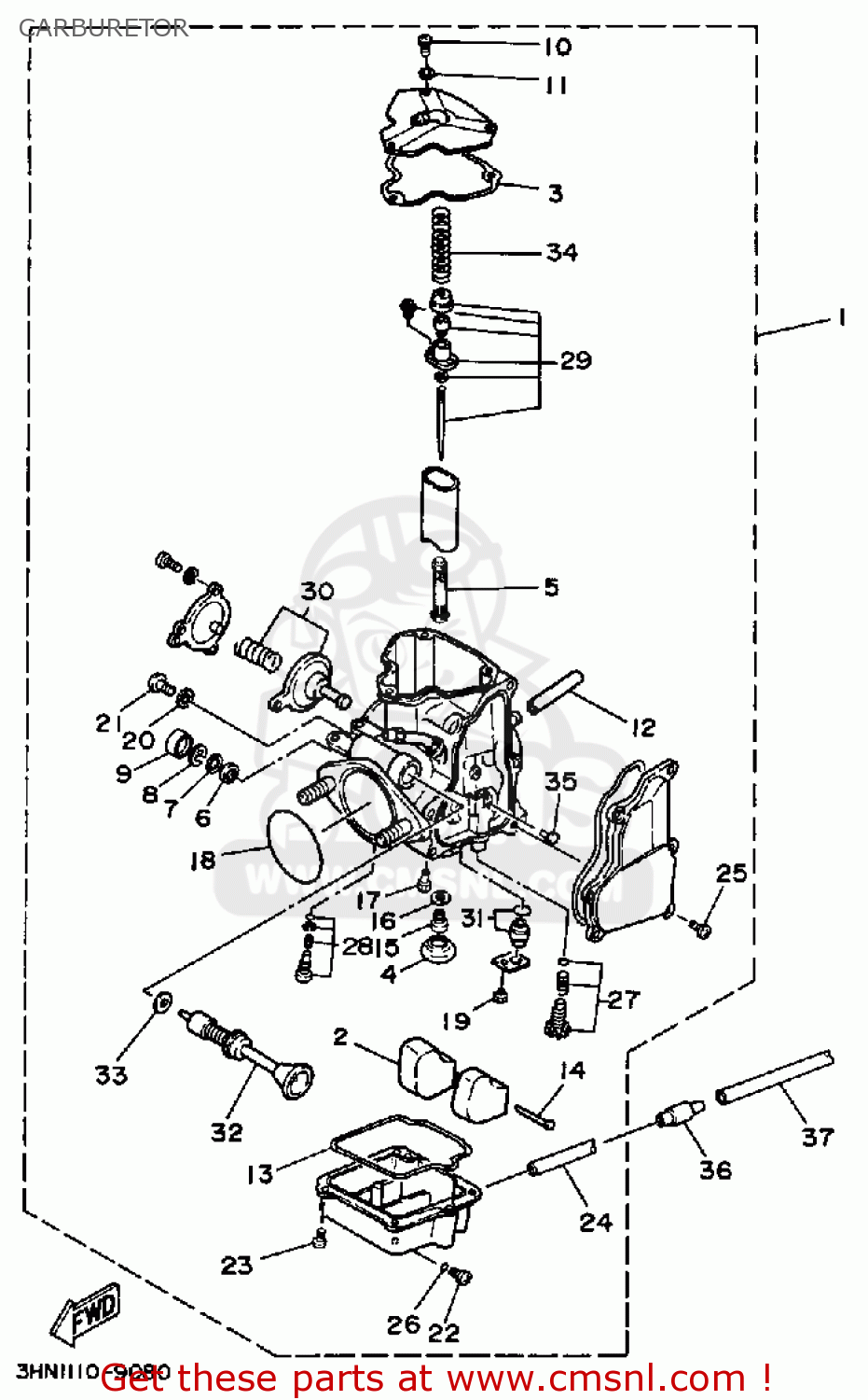 yamaha big bear 400 carburetor diagram