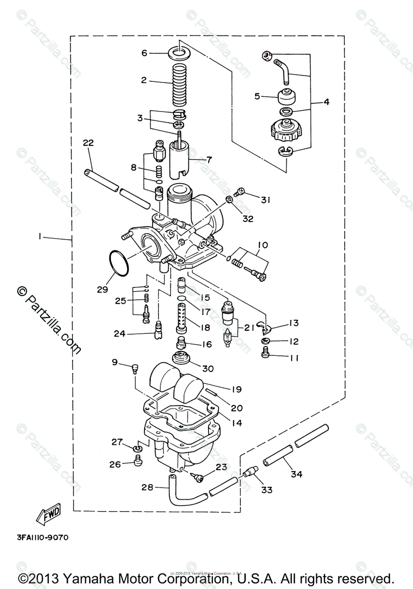 yamaha breeze carburetor diagram