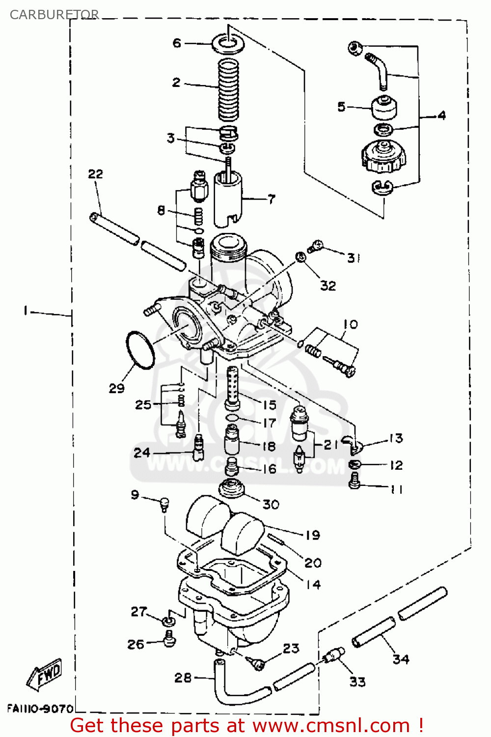 yamaha breeze carburetor diagram