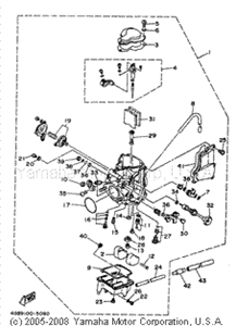 yamaha bruin 350 carburetor diagram