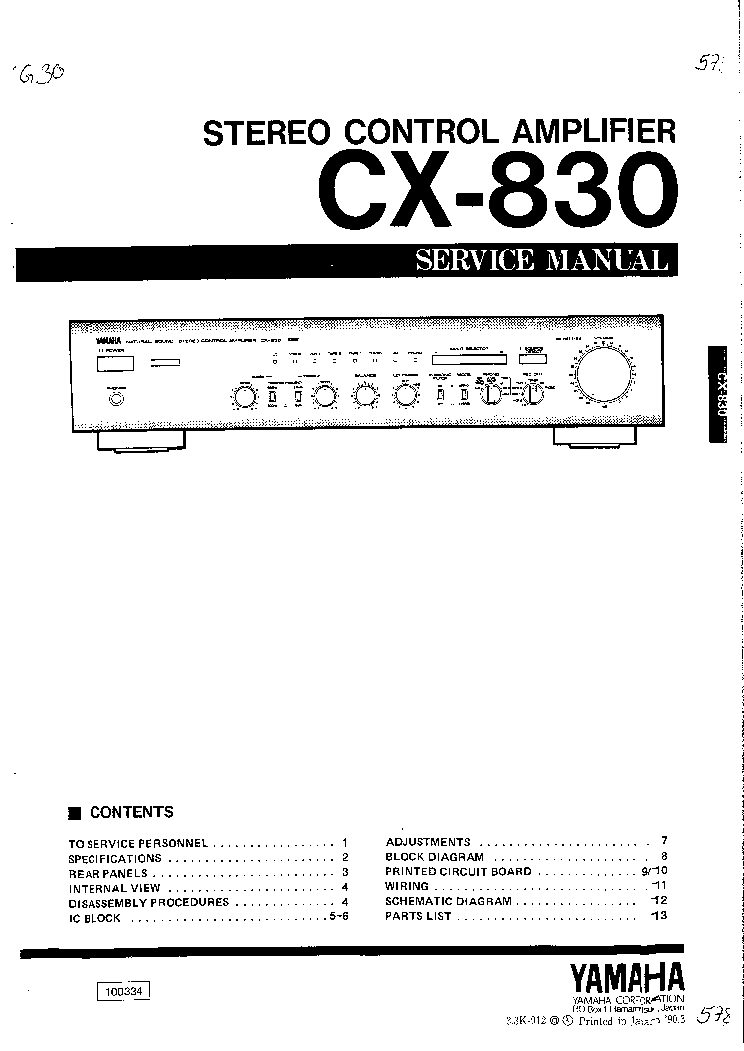 yamaha mx 830 wiring diagram