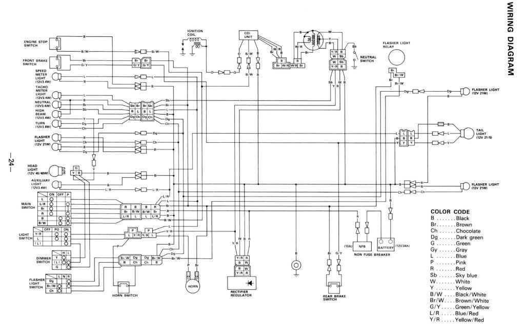 yamaha xt350 wiring diagram