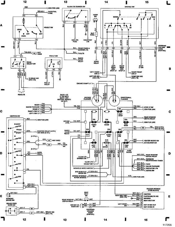 yj jeep 4x4 indicator wiring diagram