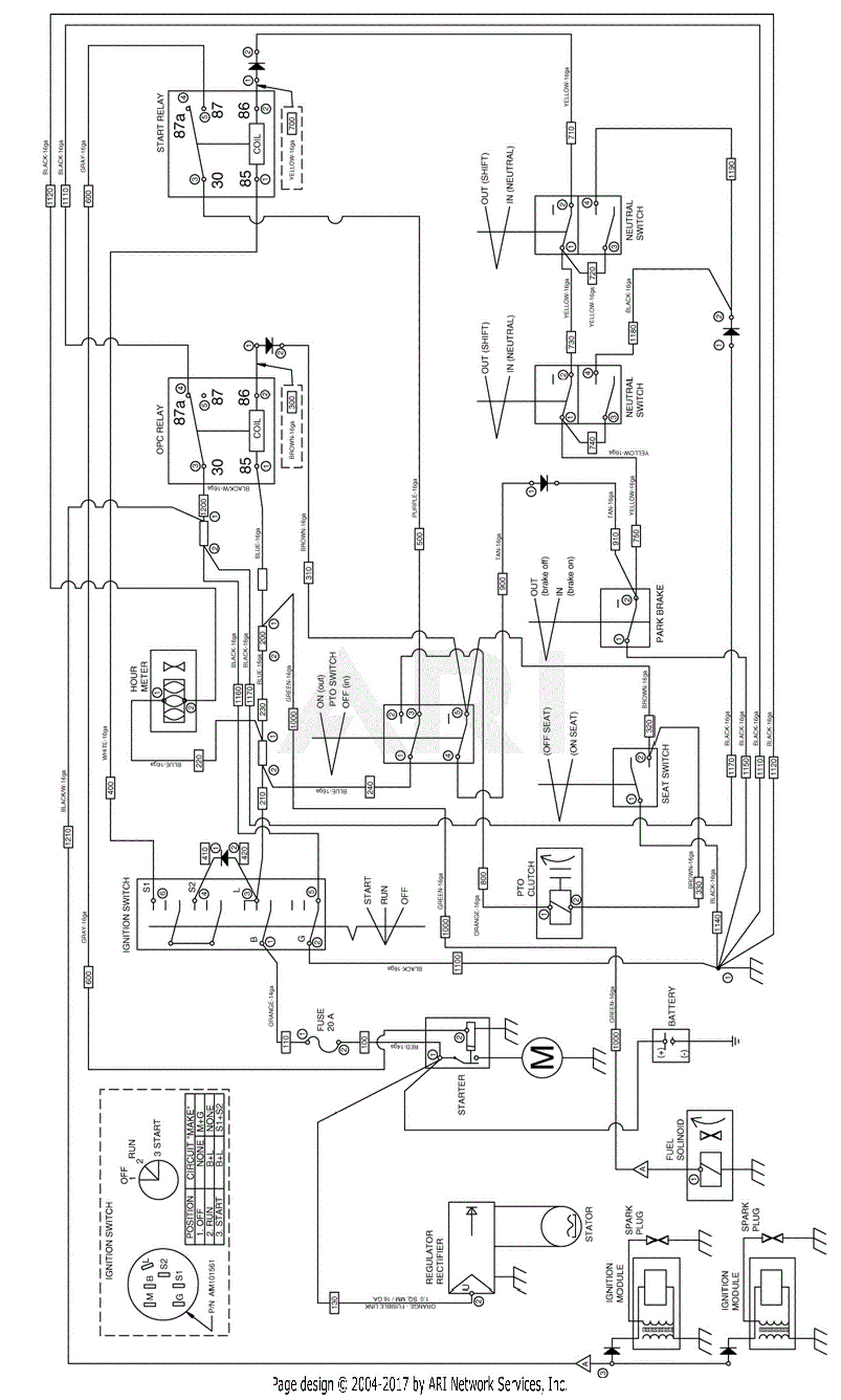zt 2300 mower switch wiring diagram