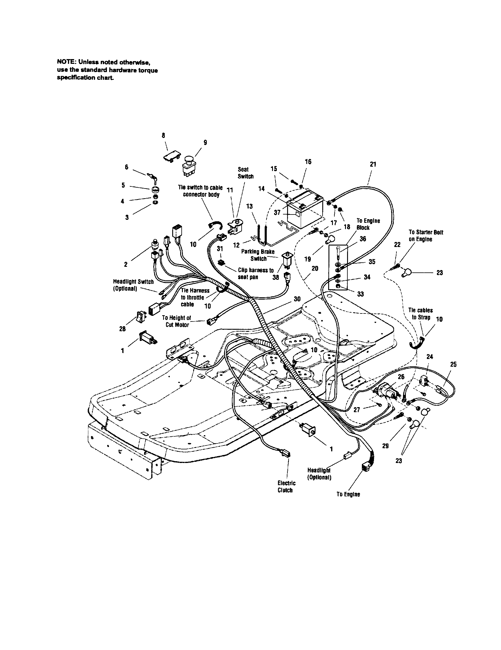 zts 7500 belt diagram