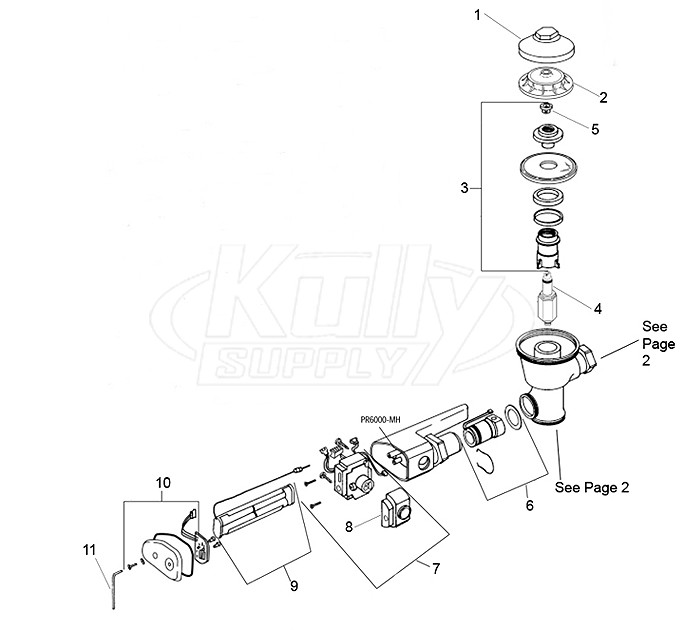 zurn flush valve diagram