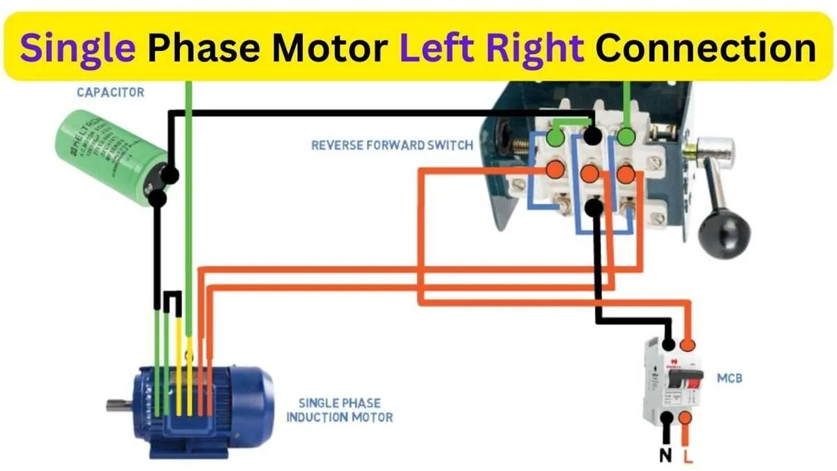 1 phase motor connection diagram