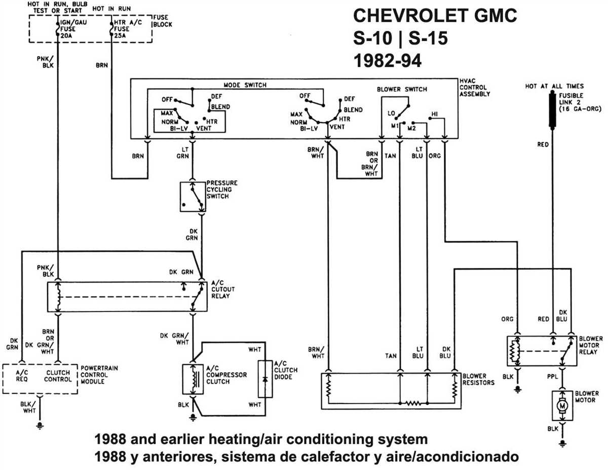 1985 chevy truck blower motor wiring diagram