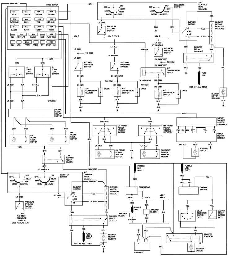 1991 s10 starter wiring diagram