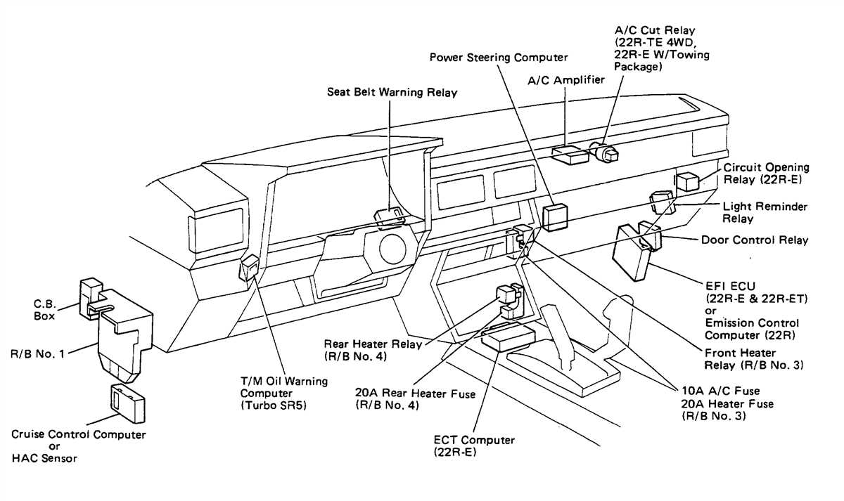 1991 toyota pickup belt diagram