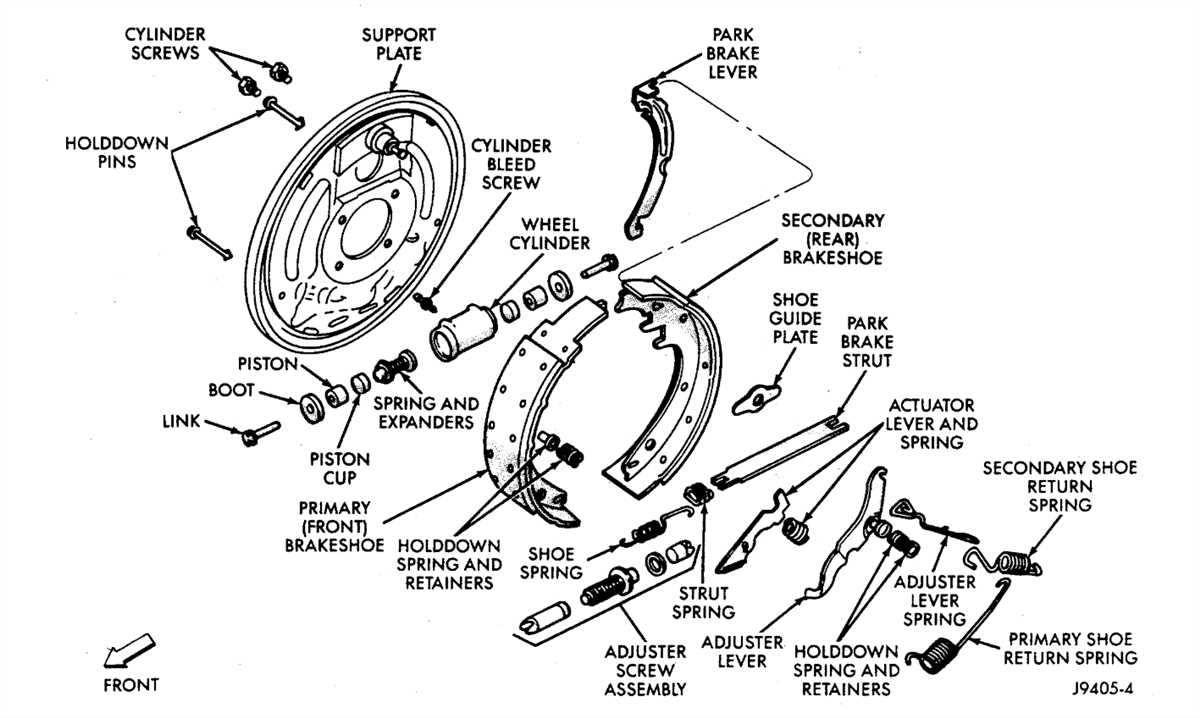 1993 ford ranger drum brake diagram