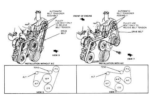 1995 ford f150 5.0 serpentine belt diagram