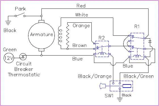 2 speed wiper motor wiring diagram
