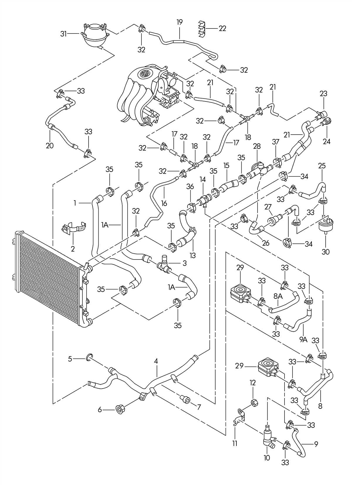 2000 vw jetta coolant system diagram