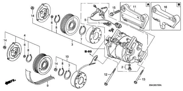 2003 honda cr v serpentine belt diagram