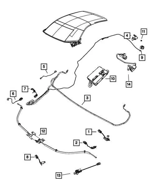 2005 sebing convertible inner fender liner pqers diagram