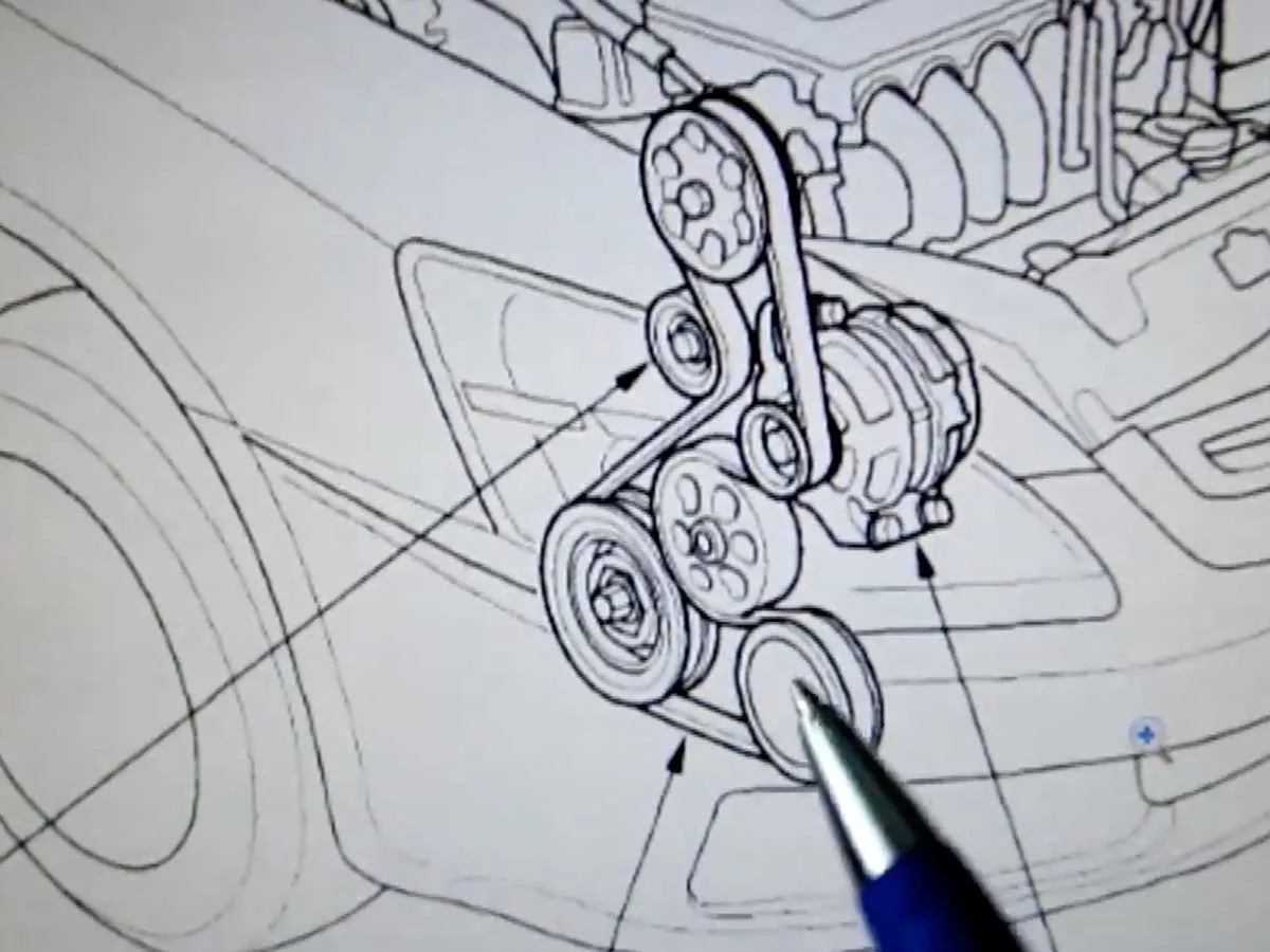 2005 honda pilot serpentine belt diagram