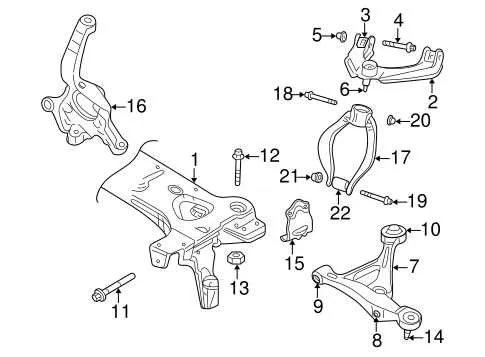 2005 sebing convertible inner fender liner pqers diagram